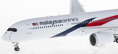 1:200 33CM JC Wings Malaysia Airlines A350-900 Flap Down Airplane Diecast Model