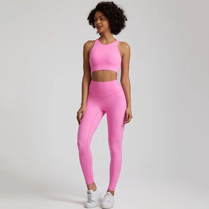 Yoga Set Women Gym Set Clothes 2pcs Running Suit Sports Leggings Pant Sportswear