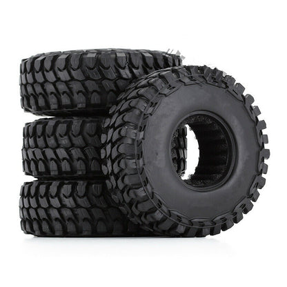 4Pack 1.0" Rubber Wheel Tires Tyres For Axial SCX24 Gladiator C10 1/24 RC Car