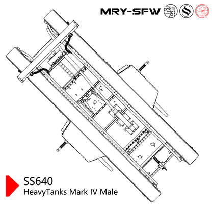 SSMODEL SS200640 1/200 Military Model Kit Great Britain HeavyTanks Mark IV Male
