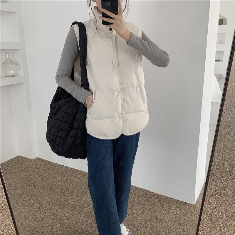 Shoulder Bag Soft Jacket Fabric Fashion Messenger Bags Elegant Black White Purse