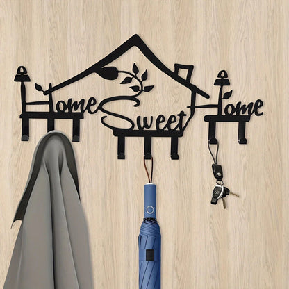 1pc Multi-Purpose SWEET HOME Hooks - Organizing Keys, Clothes, Towels Use