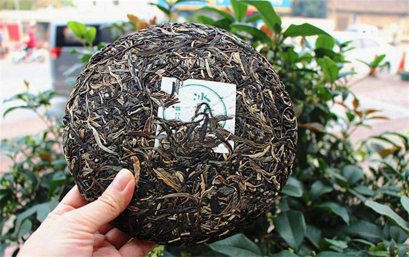 BingDao Old Tree Green Food China Yunnan Cha Puer Tea Cake Sheng Pu erh Tea 357g