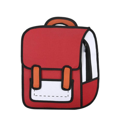 Women Backpack Cartoon School Bag Comic Bookbag Teenager Girls