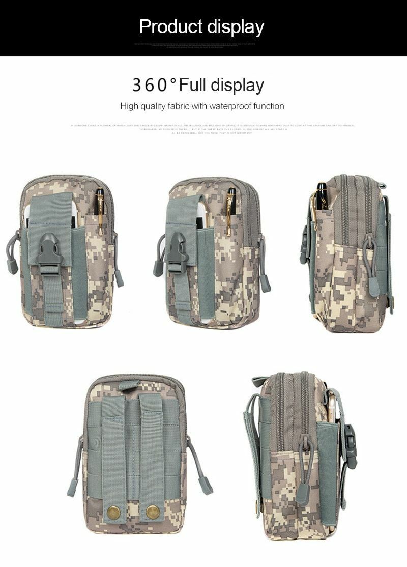 Waist Pack Bag Pouch Waterproof Nylon Mobile Phone Wallet Travel Kit Durable