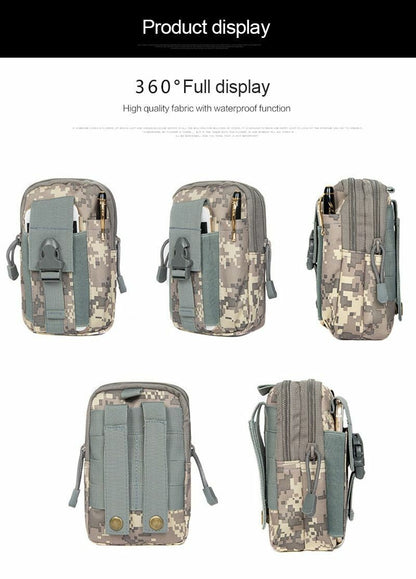 Waist Pack Bag Pouch Waterproof Nylon Mobile Phone Wallet Travel Kit Durable