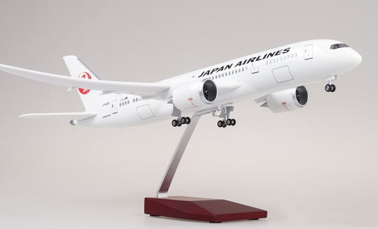 1:130 43CM JAPAN AIRLINES BOEING 787 Passenger Airplane Landing Gear Resin Model