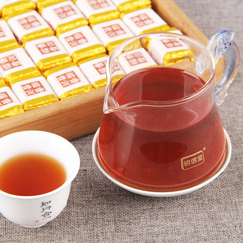 Top-Grade Small Square Pu-erh Tea Brick Glutinous Fragrant Pu-Erh Ripe Tea 500g