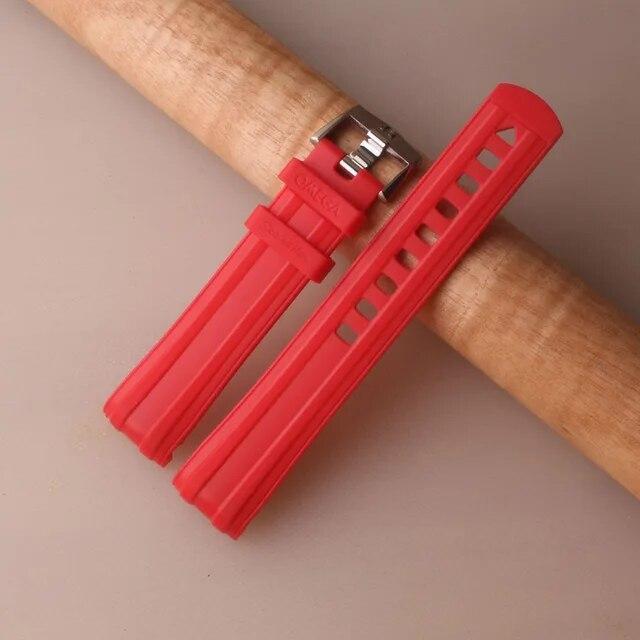 20mm Rubber Silicone Watch Strap Band For Omega Seamaster 300 Watchband Belts