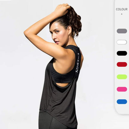 Gym Tops – Women’s Backless Quick-Dry Yoga Tank