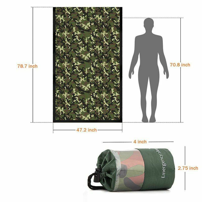 Sleeping Bag Thermal Outdoor Life Bivy Emergency Warm Waterproof Mylar First Aid