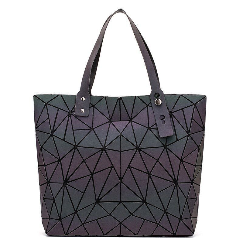 Women Bags Beach Large Tote Hologram Shoulder Bag Geometric Pouch 40*7.5*31.5 CM