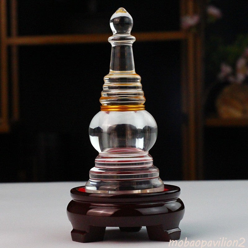 New Bodhi Tower Crystal Buddha Pagoda Buddhist Articles Ornaments Household