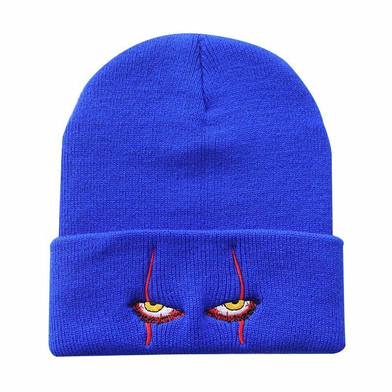 Autumn Winter Hat Knitted Beanies Warm Outdoor Knitted Embroidered Dome Knit 1PC