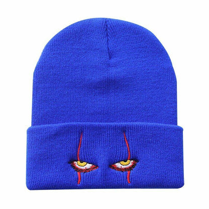 Autumn Winter Hat Knitted Beanies Warm Outdoor Knitted Embroidered Dome Knit 1PC