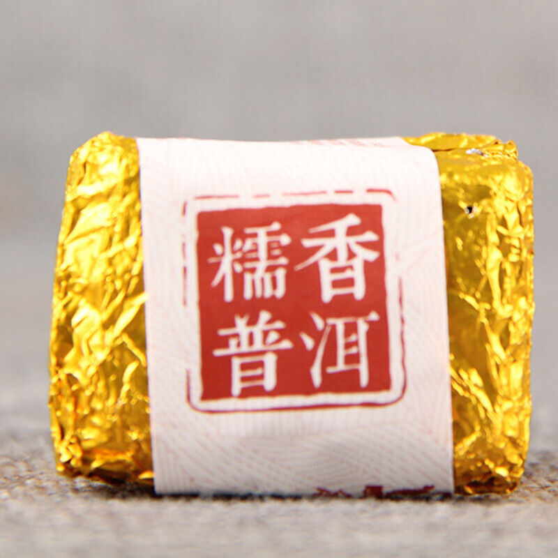 500g Glutinous Fragrant PuErh Ripe Tea First Class Small Square Pu-erh Tea Brick