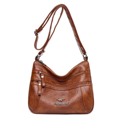 Women Soft Leather Shoulder Bag Classic Messenger Bag Large Crossbody Bag Purses
