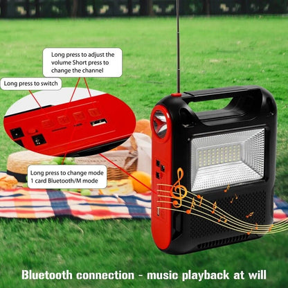 Kit Solar LED Emergency Lamp with Power Bank Rechargeable 5 in 1 Multipurpose