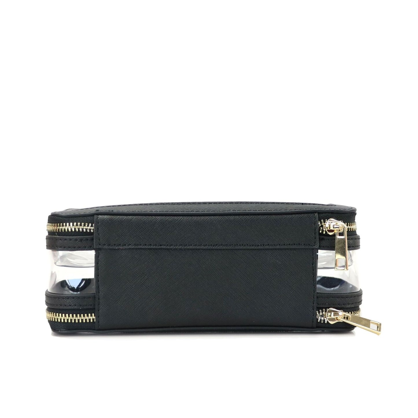 Leather Travel Cosmetic Bag Waterproof Makeup Storage Bag Clear 21.5*8*11.5 CM