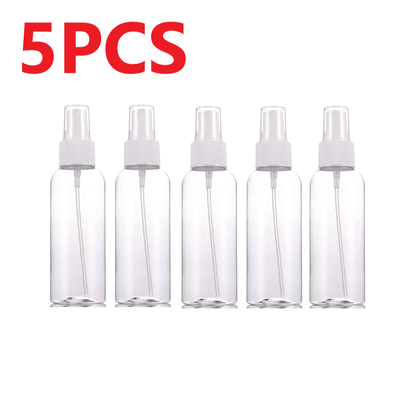 5PCS 30/60ML Travel Spray Bottle Plastic Transparent Perfume Empty Atomizer USA