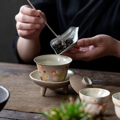125ml Chinese Ceramic Porcelain Kung Fu Tea Set Cover Bowl Tea Bowl Tea Cup