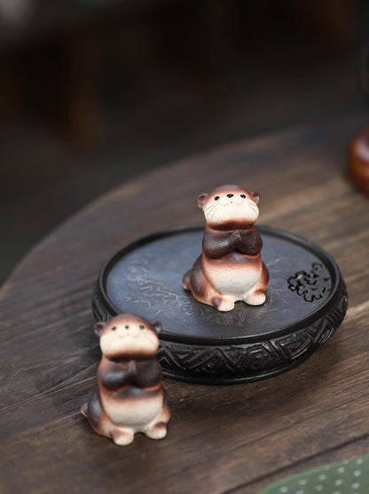 Purple Sand Tea Pet Otter Decoration Animal Tea Set Decoration Tea Table Squirre