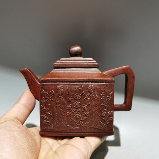 vintage chinese yixing purple clay teapot zisha ceremony teaware collection rare