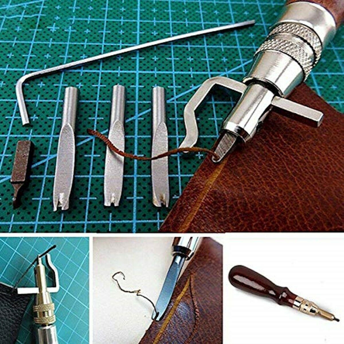 DIY Leathercraft Stitching Groover Skiving Edger Beveler Leather Working Tools G