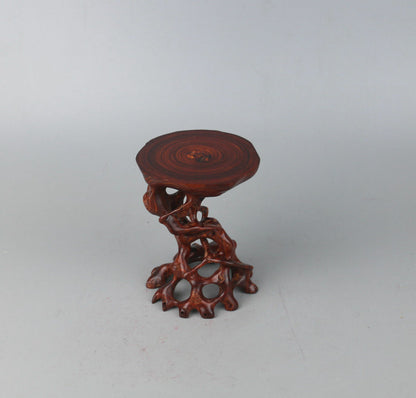 China Stand Display Hard Red Wood Rosewood Root Carving Wooden Bonsai Base