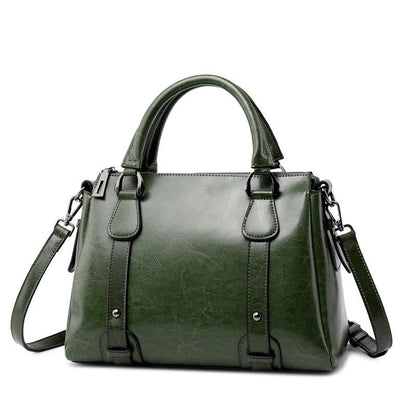 Genuine Leather Shoulder Crossbody Handbag Messenger Tote Bag 11.81*8.26*5.51 CM