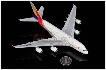 1:400 JC Wings ASIANA AIRLINES AIRBUS A380 Passenger Airplane Diecast Model