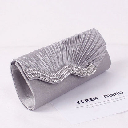 Rhinestone Evening Bag Fashion Purse Envelope Chain Clutch Handbags 27*10*5 CM