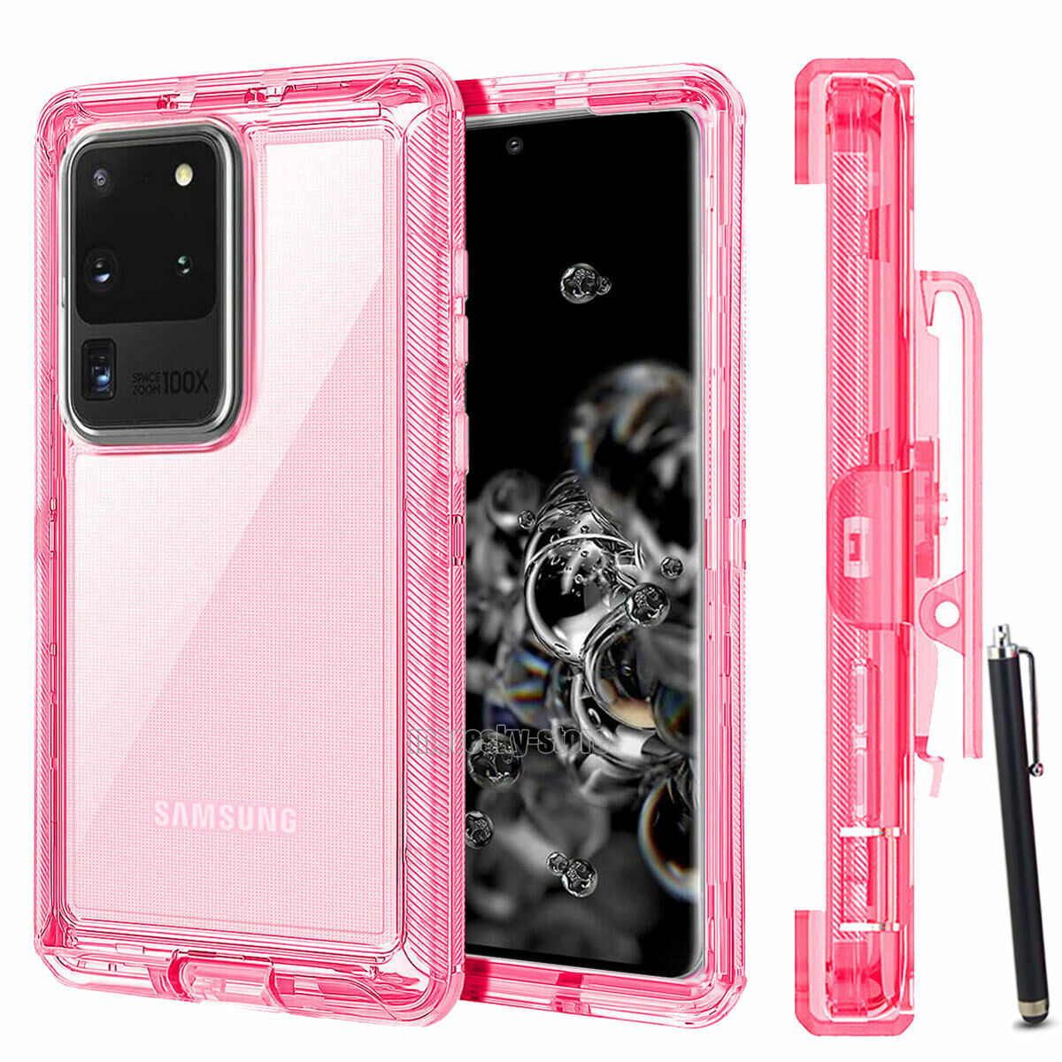 Luxury Clear Case Kickstand Clip Stand Holster Cover For Galaxy S20/ Ultra/ Plus