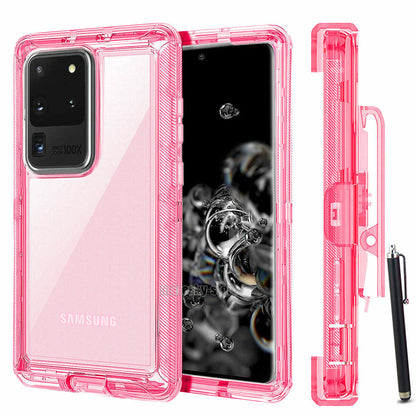 Luxury Clear Case Kickstand Clip Stand Holster Cover For Galaxy S20/ Ultra/ Plus