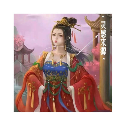 Double Tassel Necklace 38cm Hanfu Collar Vintage Chinese Style Handmade Jewelry