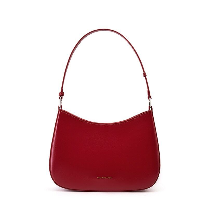 Genuine Leather Shoulder Bag Women Ladies Armpit Bag Cowhide Hobo Bag