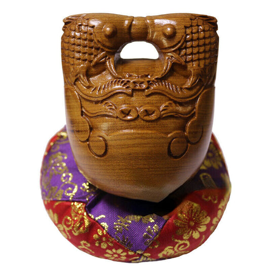 3.5 inch Zen Buddhist Monk Muyu Rosewood Wooden Fish Mokugyo Temple Block Drums