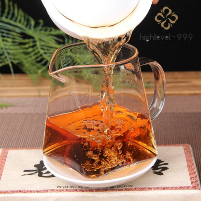 500g Ripe Pu'er Tea Brick Yunnan Menghai Old Tree Camphor Aroma Aged Leaf Tea