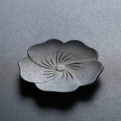 9cm Creative Lotus Design Cup Mat Pottery Cup Saucer Cup Coaster Kung Fu Tea Set
