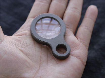 EDC Titanium Alloy Magnifier Glass Convex Lens Outdoor Portable Multi Tool