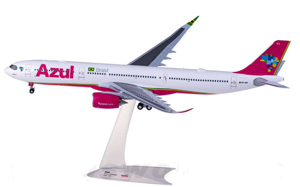 1:200 32CM Herpa Azul AIRBUS A330-900neo Passenger Airplane ABS Plastic Model