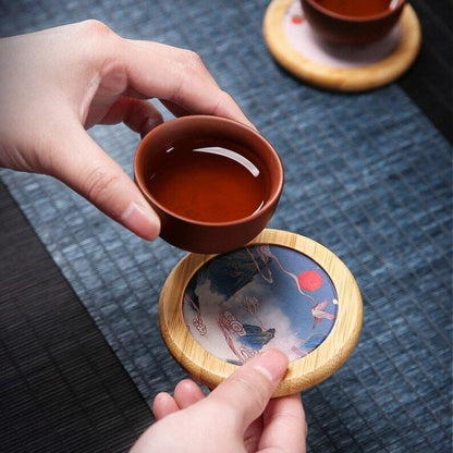 Bamboo Nano Ceramic Coasters|Tea Accessories|Tea Ceremony