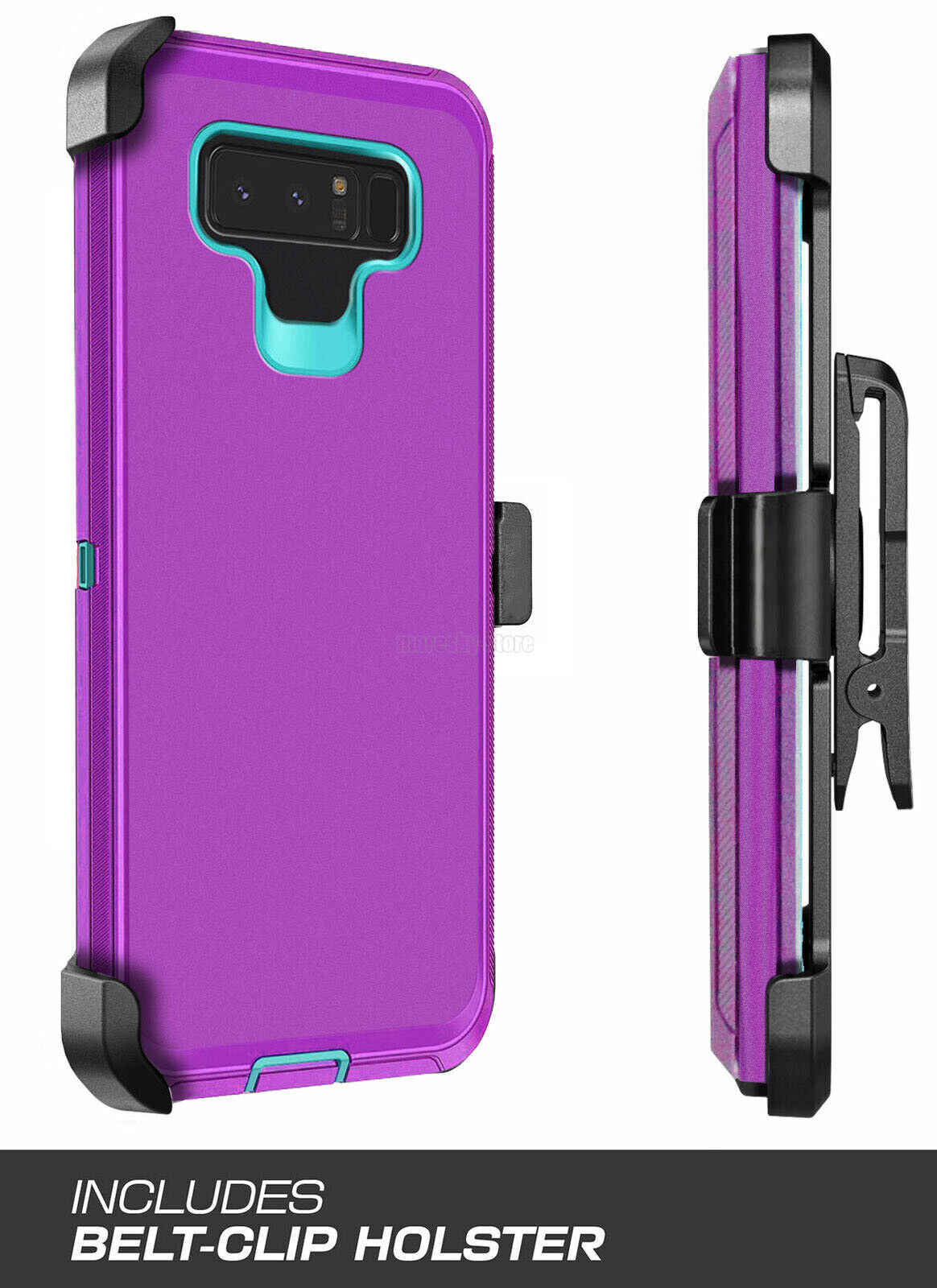 Case Clip Holster Cover, Tempered Glass Protector For Samsung Galaxy Note 8 - Thumbnail 2