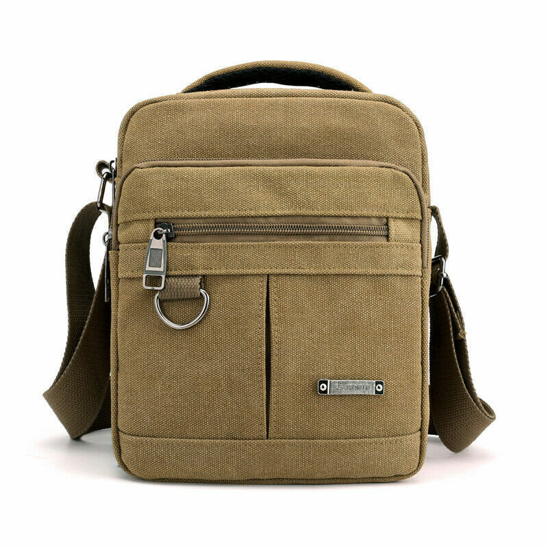 New Casual Canvas Shoulder Bag Men Messenger Bags Lightweight Small Travel Bag