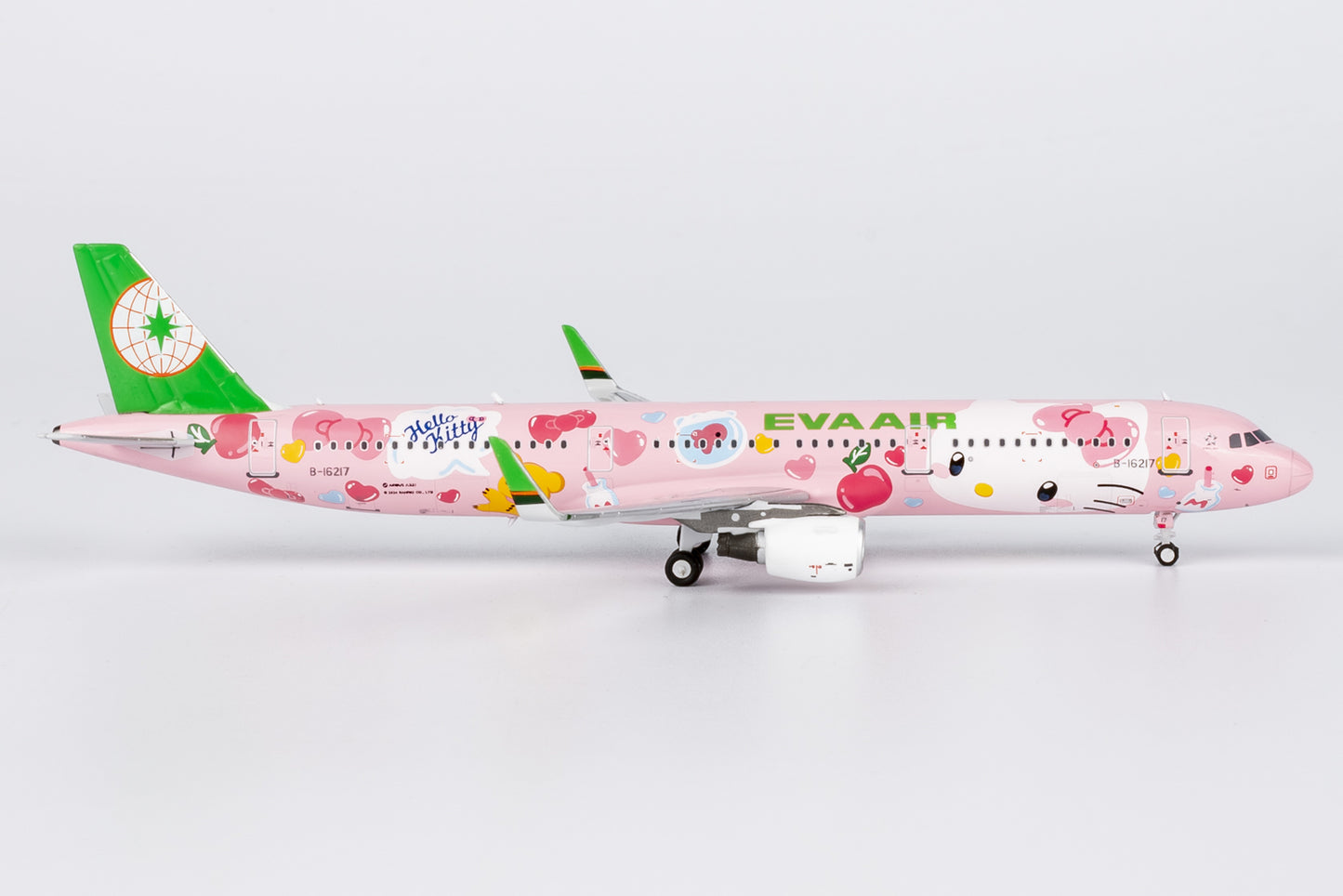 1:400 NGmodels EVA Air Airbus A321B-16217 Passenger Airplane Diecast Plane Model