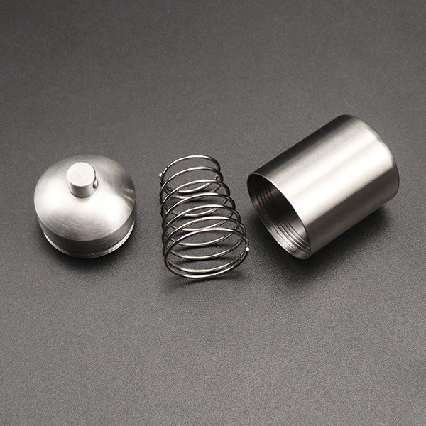 New Stainless Steel Waterproof Cans Case Travel Pills Container Box Key Pendant