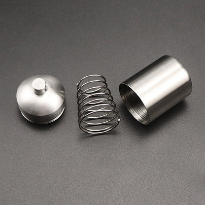 New Stainless Steel Waterproof Cans Case Travel Pills Container Box Key Pendant