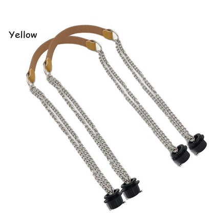 Synthetic Leather Chain Handle Silver Aluminum Handle Bag Handbag Accessories