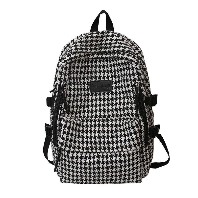 Women's Knit Backpack Ladies School Bag Female College Pattern Backpack