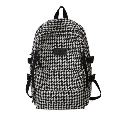 Women's Knit Backpack Ladies School Bag Female College Pattern Backpack
